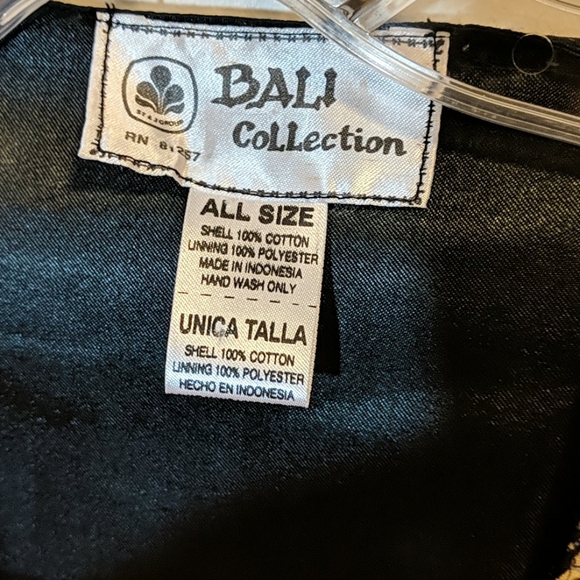 Bali beaded batik look, one size, vest, AS IS - Picture 2 of 7